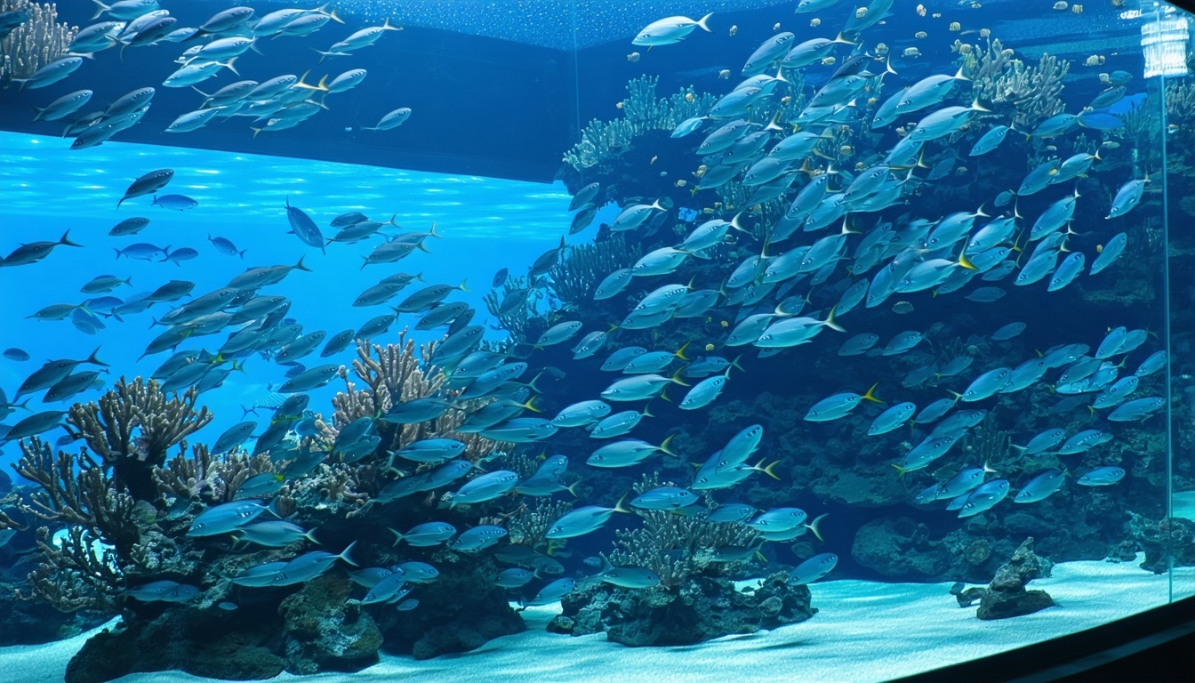 Close encounter with marine life at Aquaventure World Dubai aquarium