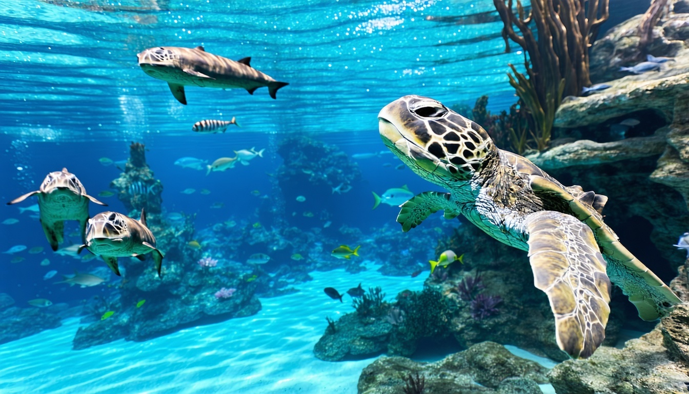 Marine animal encounters at Aquaventure World Dubai